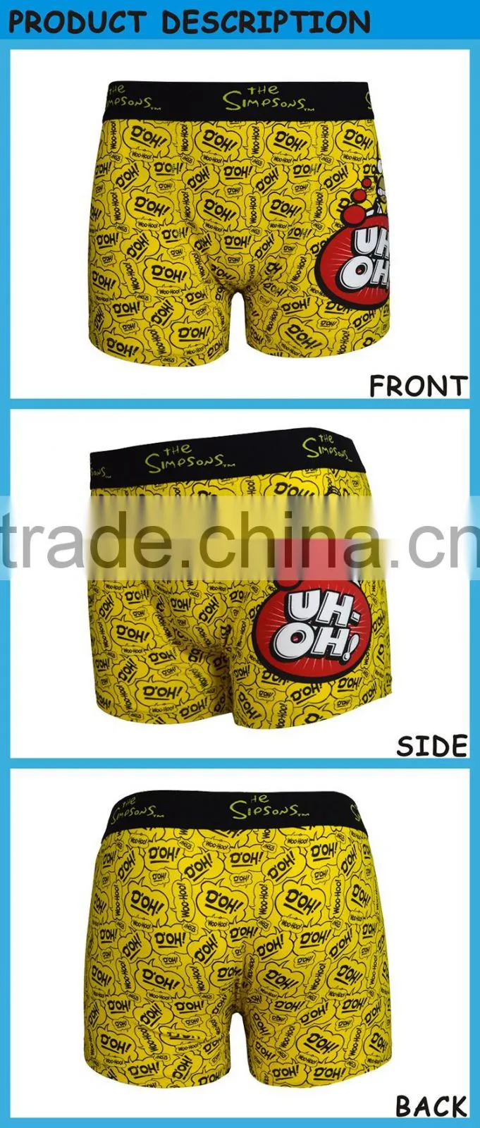 Bulk Supply Low Price and High Quality Mens Underpants Made in fujian
