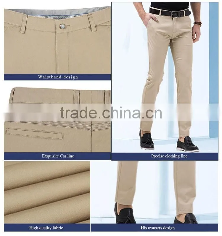 Wholesale New Pattern Slim Fit Khaki Pants For Man