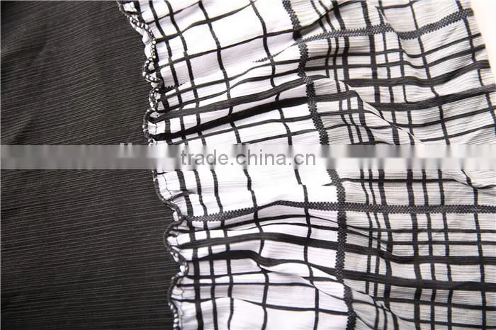 stripped high waist style elastic fashion women turkish long skirts with decoration