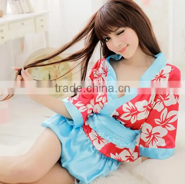 2015 polyester sexy girl kimono costume