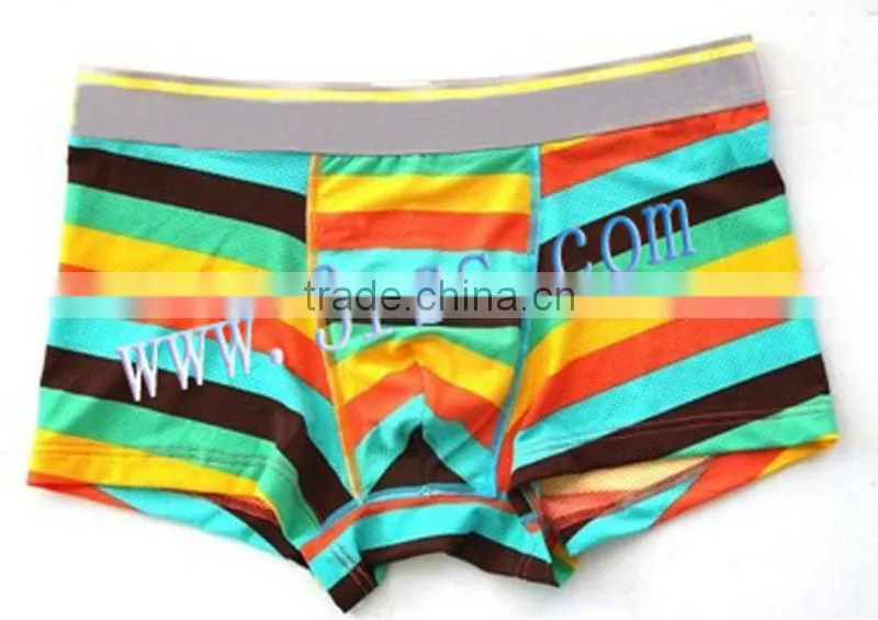 Breathable microfiber mens branded boxers underwear