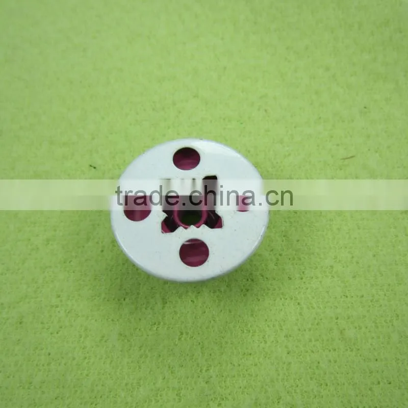 metallic button