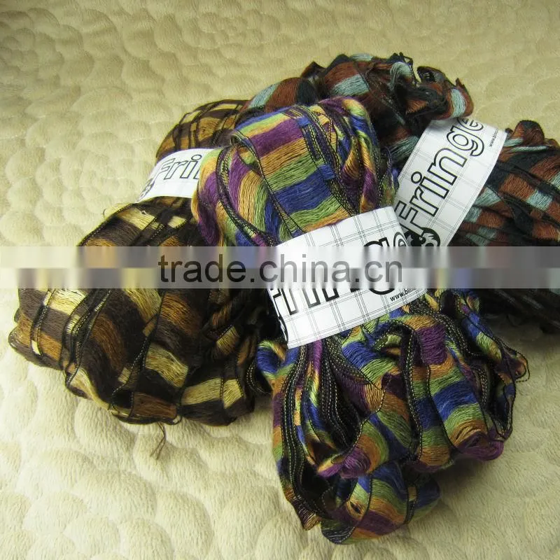 Novelty Wool fancy ribbon yarn for hand knitting