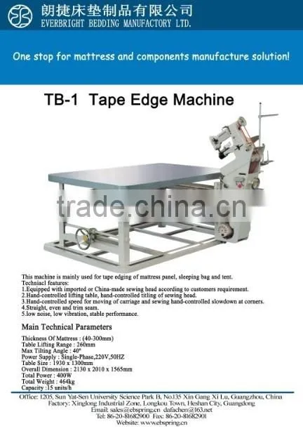 TB-2 Singer sewing Head Mattress Tape Edge Machine