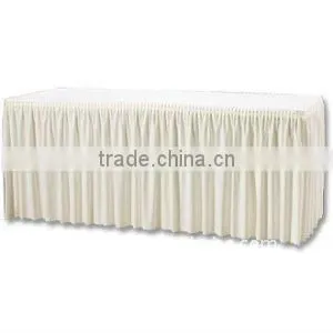 100% polyester table skirts for banquet wedding table linen table skirts