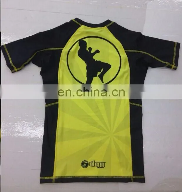 Custom printed rash guard design, blank mens compression shirts