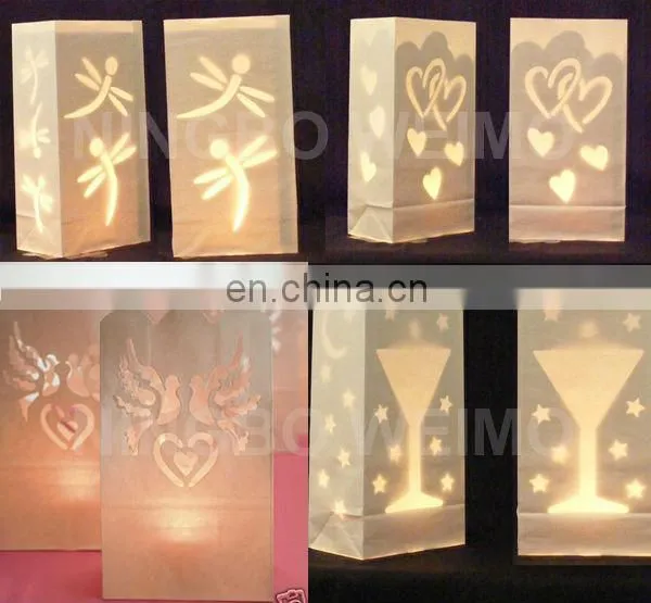 flame retardant luminary wedding candle bag