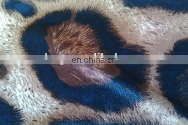 shaoxing winfar Textile Open End Spinning 30s Rayon Viscose Spandex Leopard Printed Fabric For Clothing