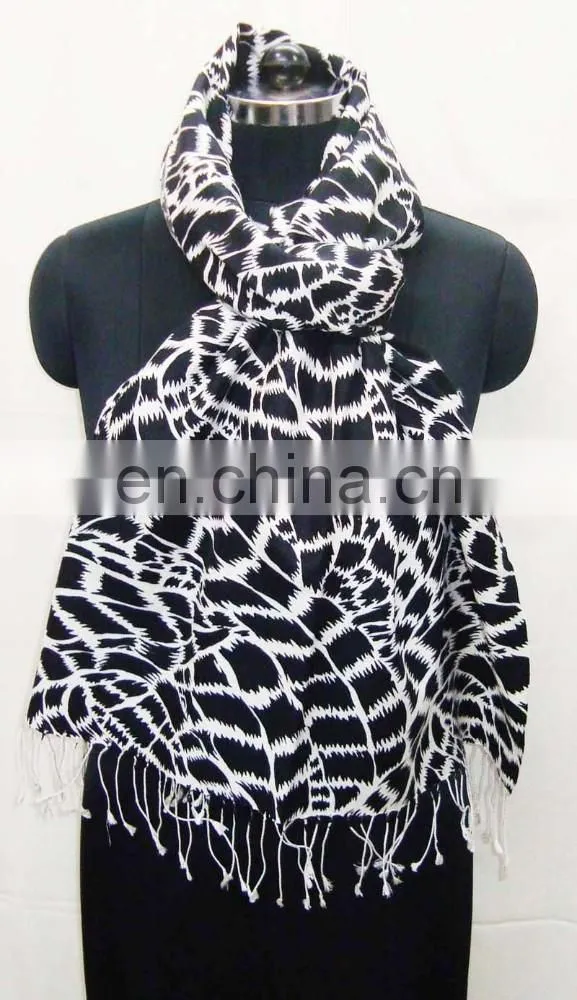 Animal print silk pashmina wool shawls,scarf
