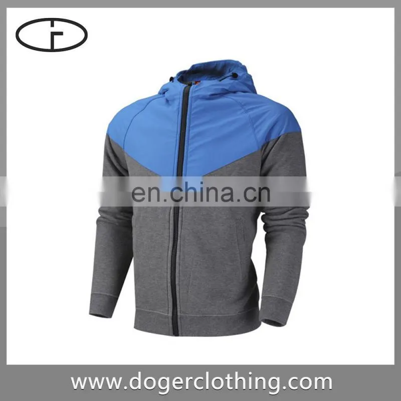 new style design custom logo 2 color hoodie with side pocket