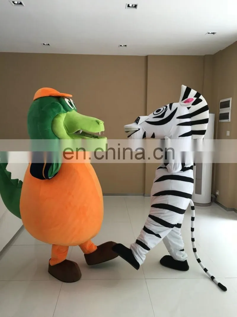 2016 New arrival adult green alligator cartoon characters costume for sale green alligator mascot costume cosplay