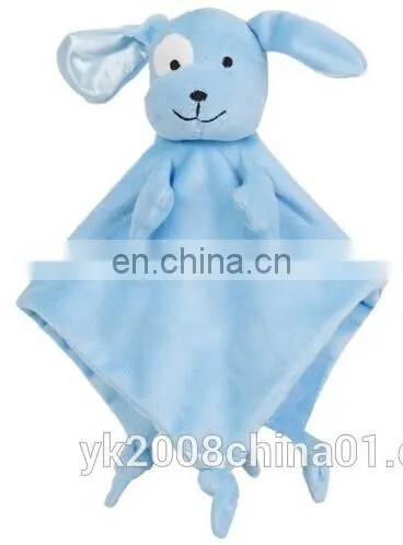 Soft fabric animal head plush baby blanket