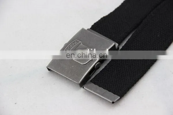 Canvas Belt With Metal Buckle Snap On Belt Buckle
