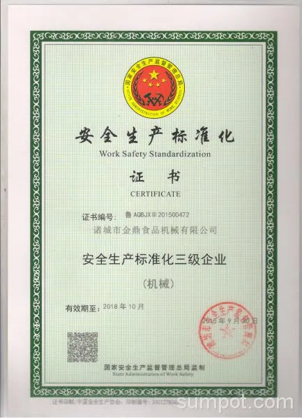 Work safety standardization