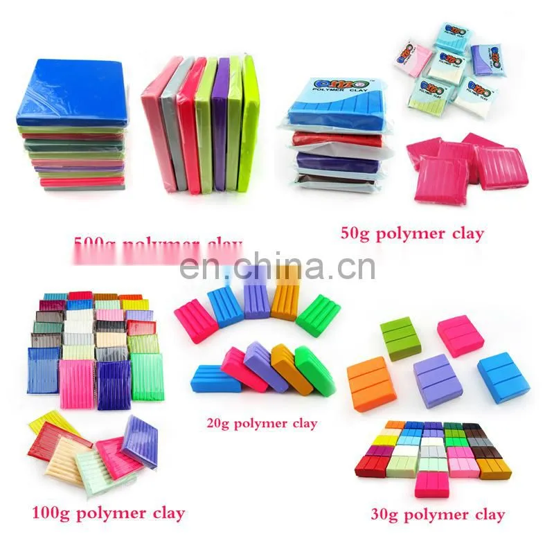 Educational Toys Gray DIY Handmade Square Polymer Clay
