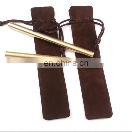 Mirror polish and matte brass pen Customized logo brass gel pen