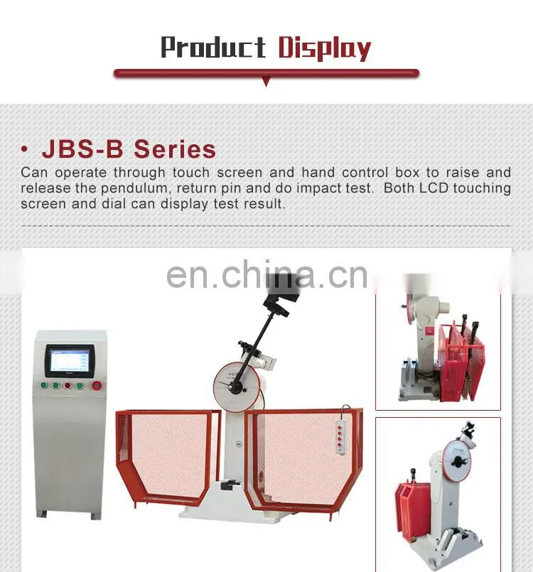 300J 500J JBS-B Series Touchscreen Digital Display Charpy Impact Testing Machine