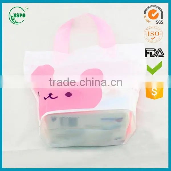 Wholesale Printed PE Poly Bags Plastic Handle Bags for Shopping