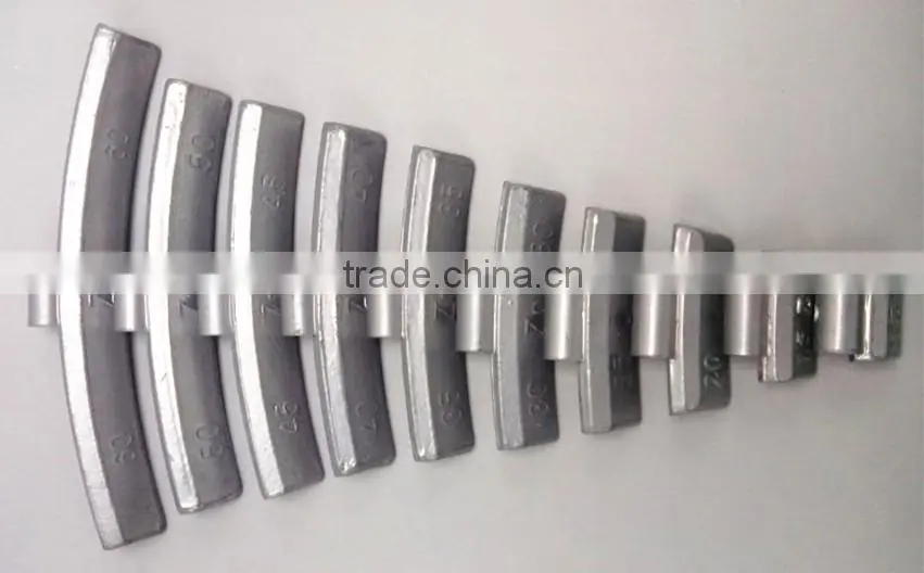 Epoxy coated zinc clip on wheel weight for alloy car rims