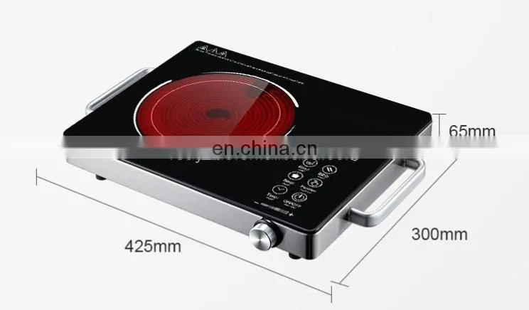 110v/220v radiant cooker 2000W touch control black color easy to operate rice soup milk hotpot rice keep warm function