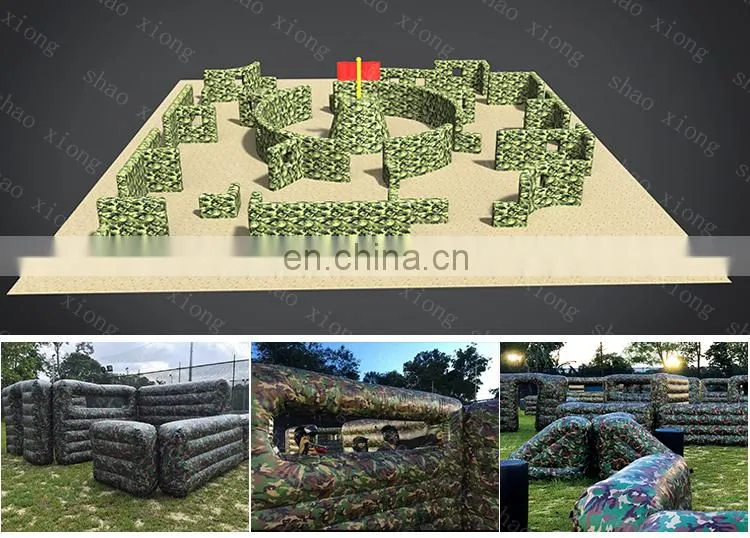 Outdoor Laser Tag Paintball Equipment Inflatables Paintball Obstacles Bunker Field