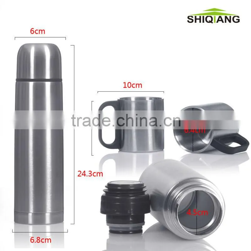 stainless steel vacuum thermos travel drinking set
