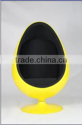 replica fiberglass cashmere Eero Aarnio Oval ball chair/bubble chair with Aluminum alloy epidermis