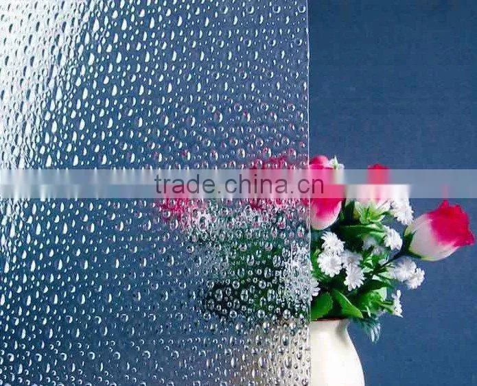 China high quality fashion pattern glass rain glass pattern