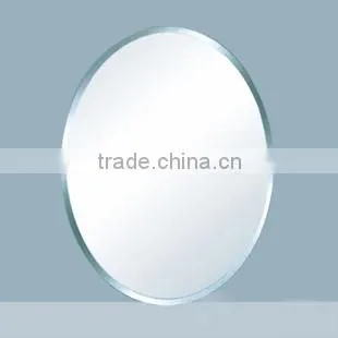 Leaf Round Frosted Glass bevel Mirror