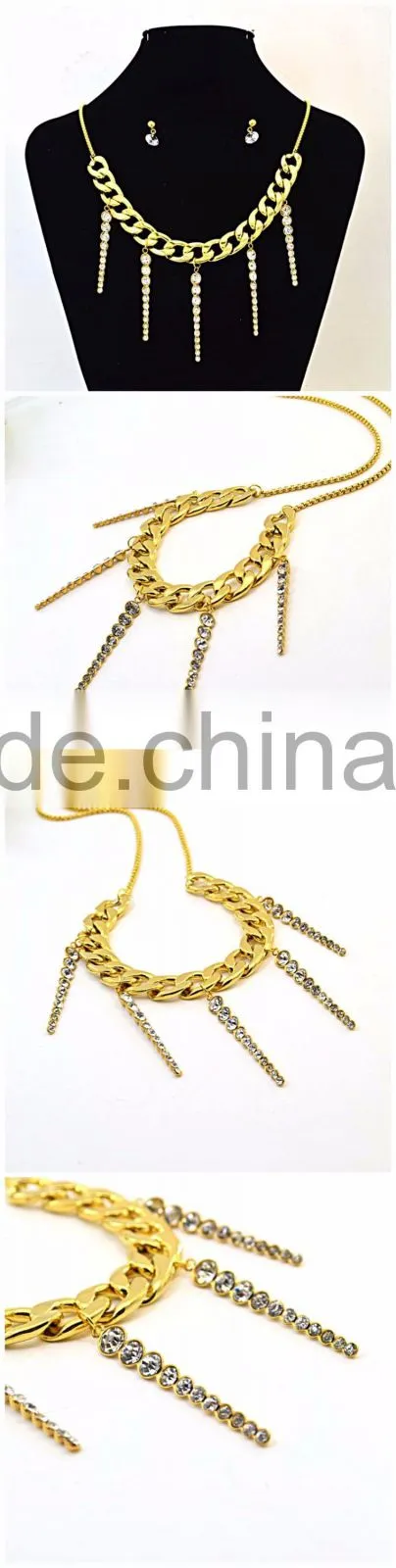 most popular products bracelet wedding crystal necklace white stone necklace set