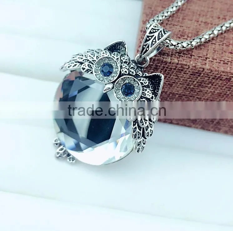 New products 2016 charms necklace jewelry owl necklace wholesale