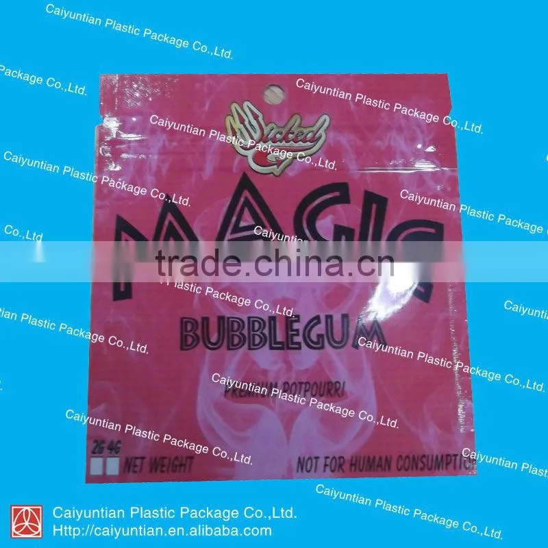 Aluminum Foil Herbal incense potpourri bag