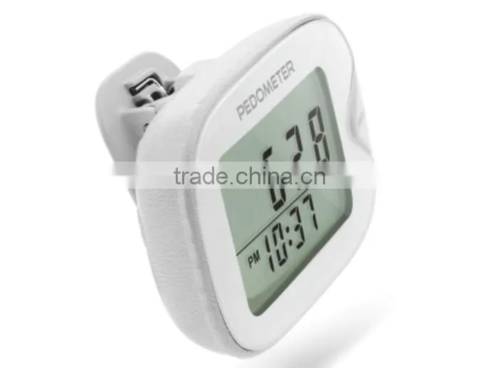 New Arrival 2015 3D g-sensor pedometer multi colors fitness step counter