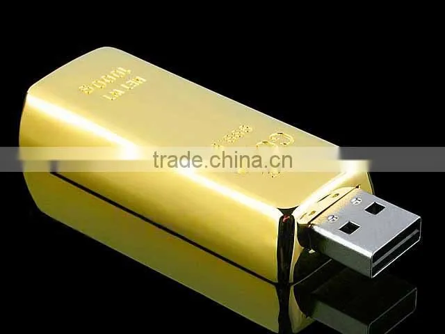 Metal gold usb bar flash drive laser printing