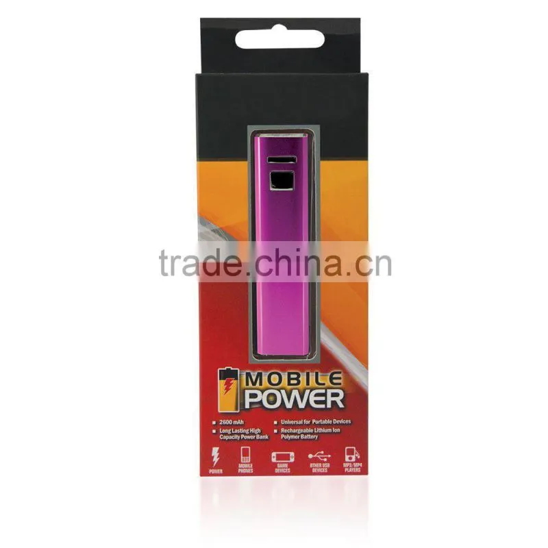 Metal housing good quality 2600mah power bank