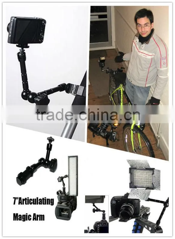 7 Inch Variable Friction Magic Arm for Hot Shoe Mounts to Work with LED Panel, DSLR Monitor, Mic 7ARM camera flash holder