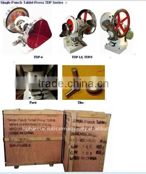 single punch tablet press TDP