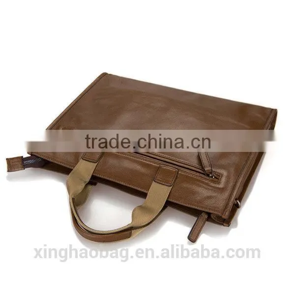 2014 fashion design of briefcase and leather business bag for men