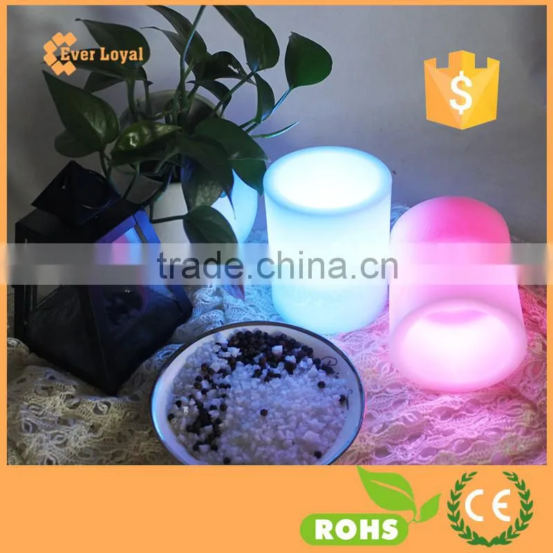 LED Embossed Flameless Candles Pastel Color Mini Candle Light