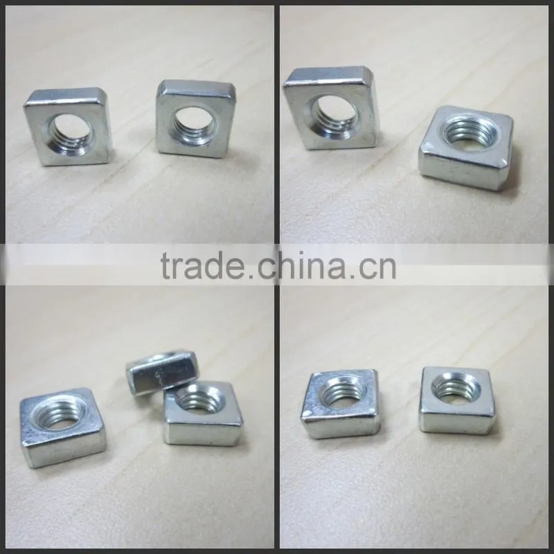 M4 din562 steel with zinc plated square nuts ( DIN562)