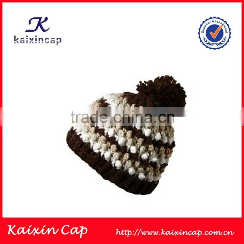 new design customized winter fashion cartoon jacquard weave kintting beanie hat