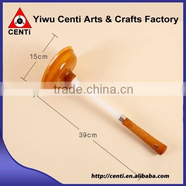 Best Selling Cute Wood Handle Rubber Sucker Custom Toilet Plunger