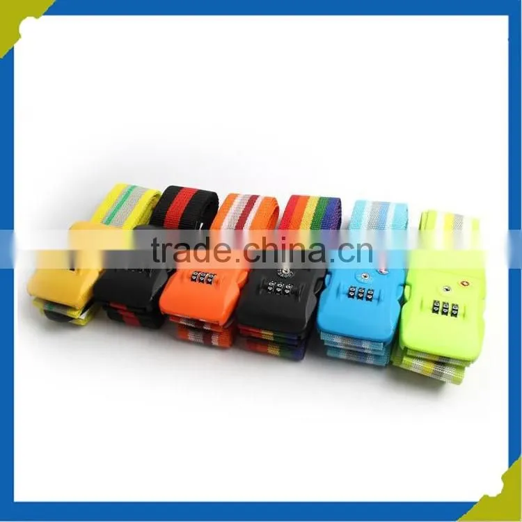 TSA Polyester Black and Red Stripe Luggage Case Strap