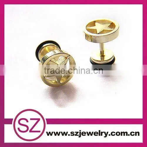 D128 stainless steel wholesale fashion gold earrings 2015 new design