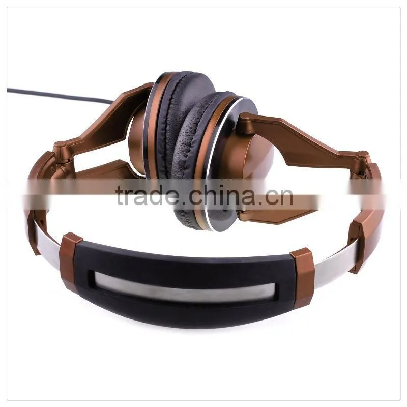 Professional DJ headset foldable headband headphone with stereo 3.5mm gold-plate jack headphones E-H009