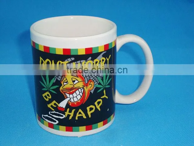 Porcelain milk mug with funny design