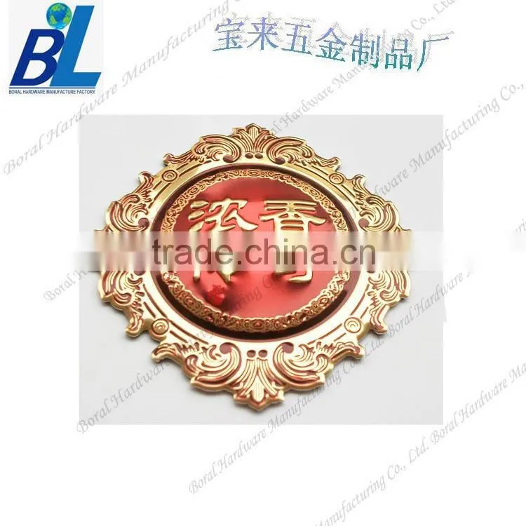 Top quality metal wine logo with printing
