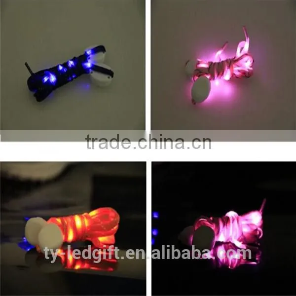 led flash shoe lace nylon nylon shoe lace led lighted