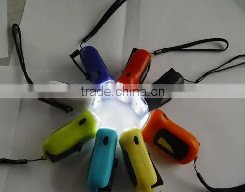 solar dynamo torch flashlight 3 led emergency flashligh light