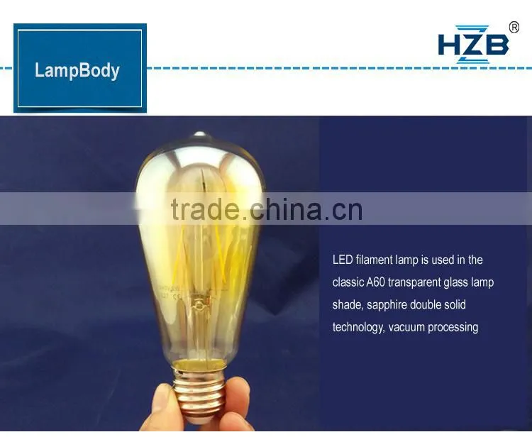 LED Filament Bulb ST64 8W Dimmable 12V LED filament lamp with high quality